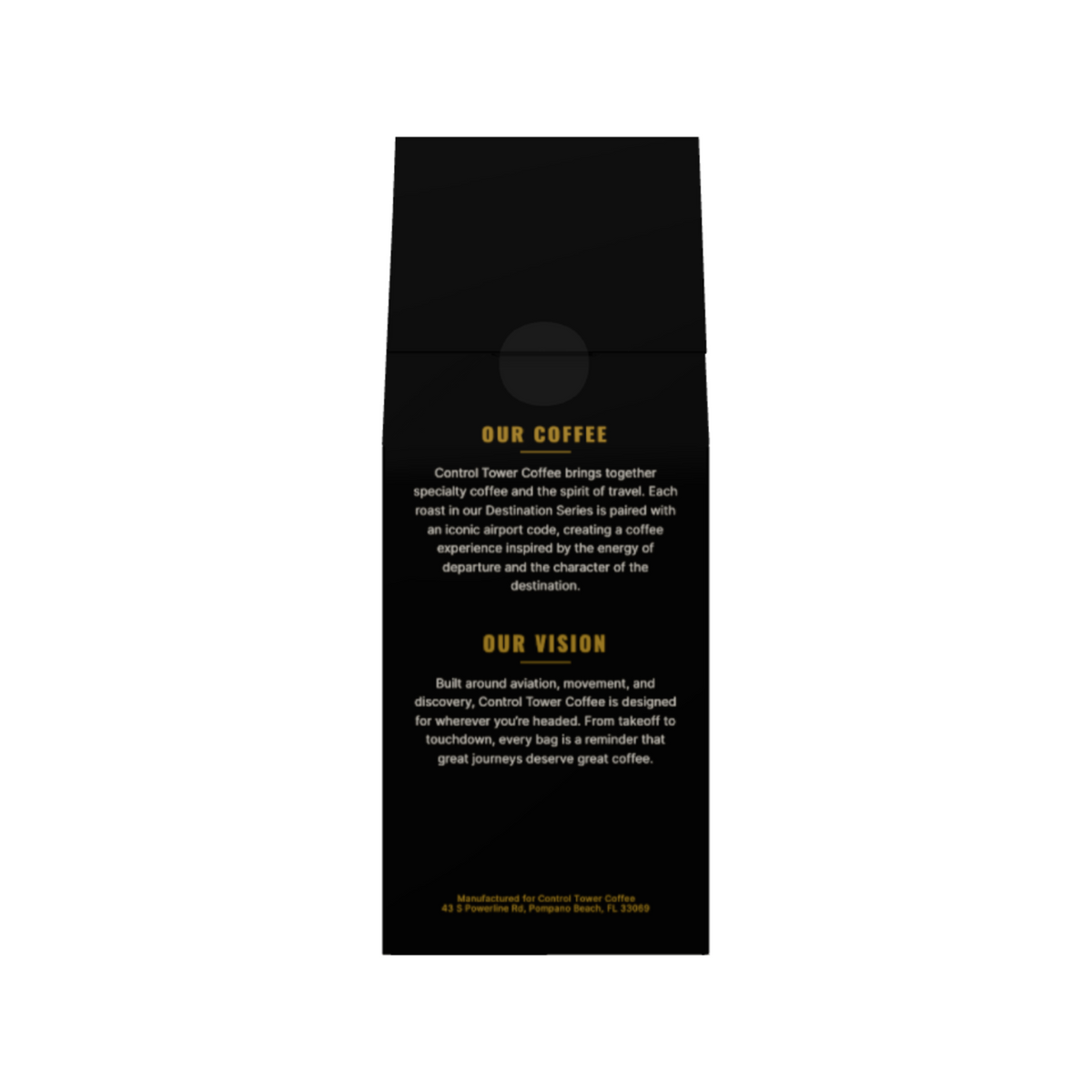 BOS Atlantic Crossing coffee, 12 oz bag, back label