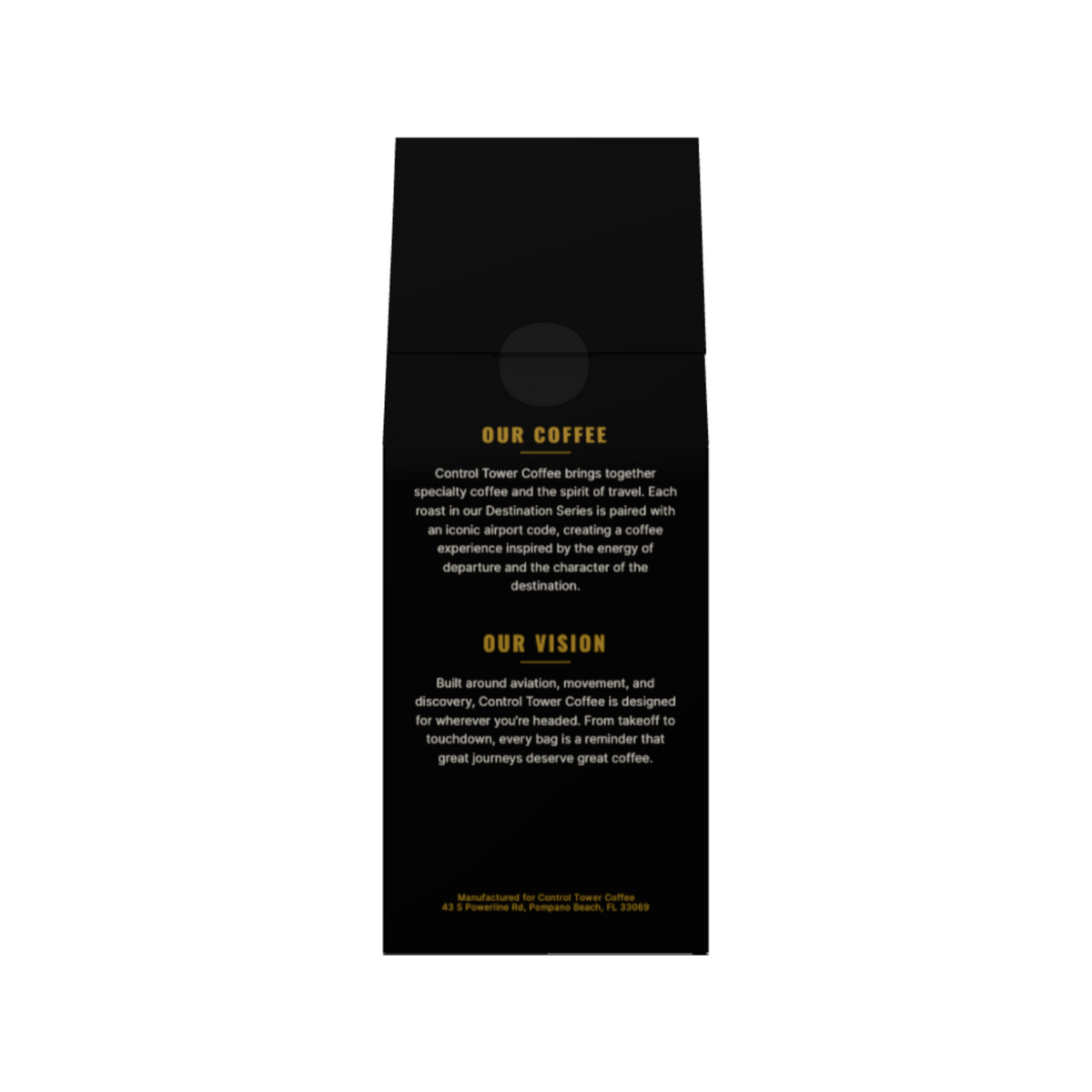 MIA Sunrise Climb coffee, 12 oz bag, back label